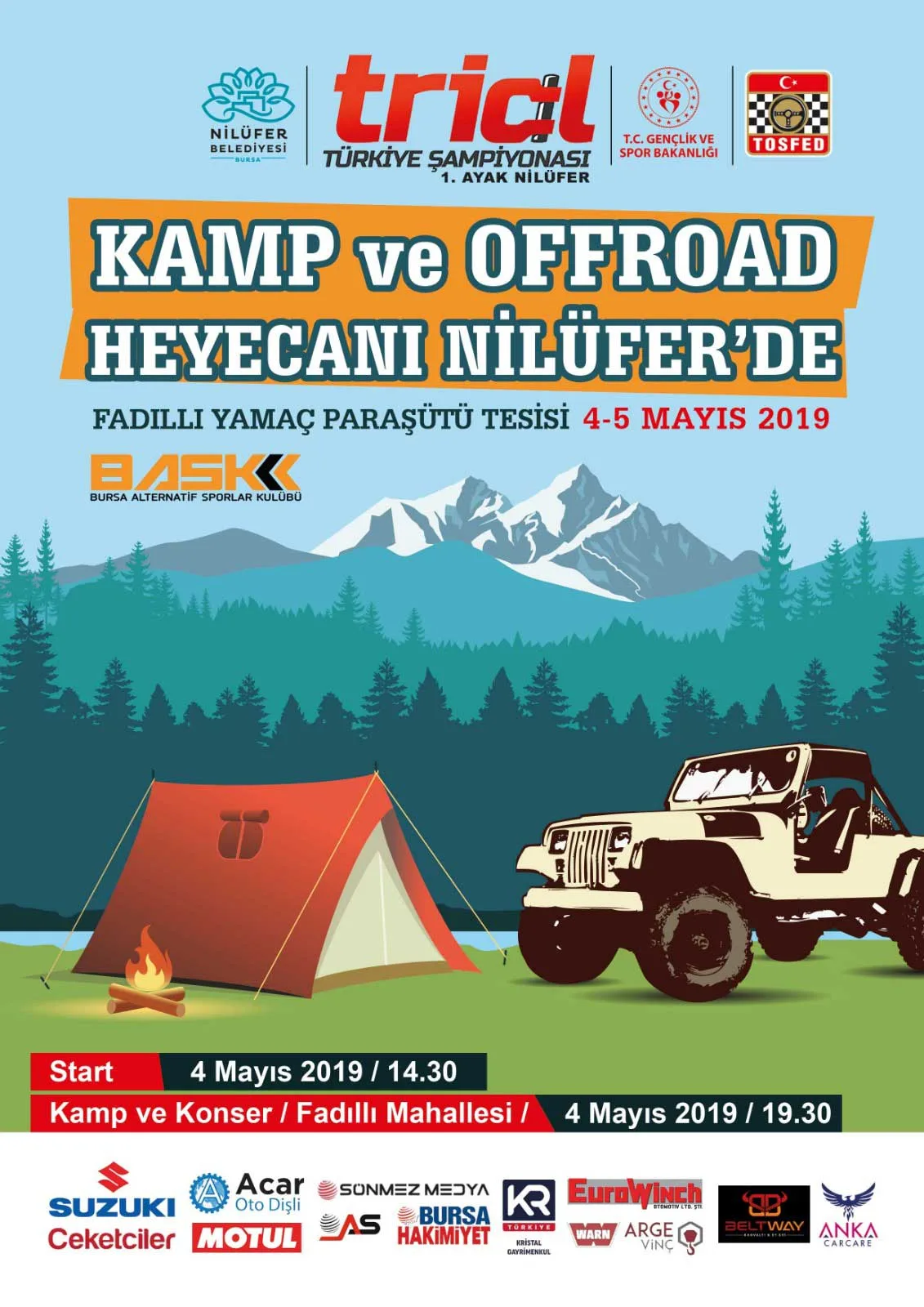 Türkiye Trial Şampiyonası 2019 1. Yarış afişi